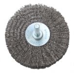 Abracs Crimped 75 mm x 6 mm Spindle Stainless Steel Wire Disc Brush